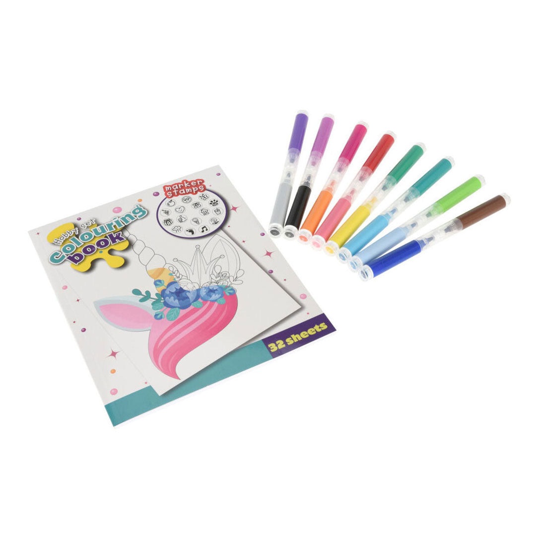 Coloring book with stamp pens, 16st