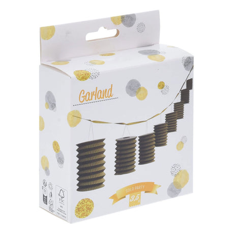 Guirlande de lanternes dorées, 3,5 mètres