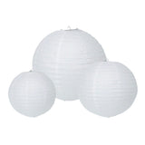 Lanterne en papier or rose blanc, lot de 6