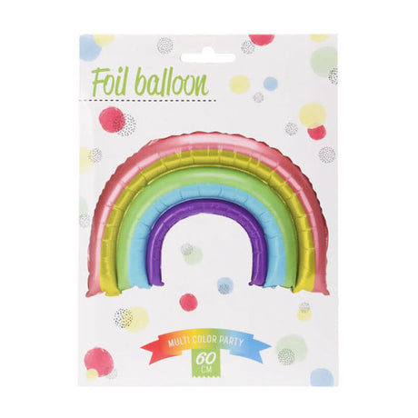 Ballon aluminium arc-en-ciel, 60cm