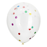 Ballons avec confettis multicolores, 8 pcs.