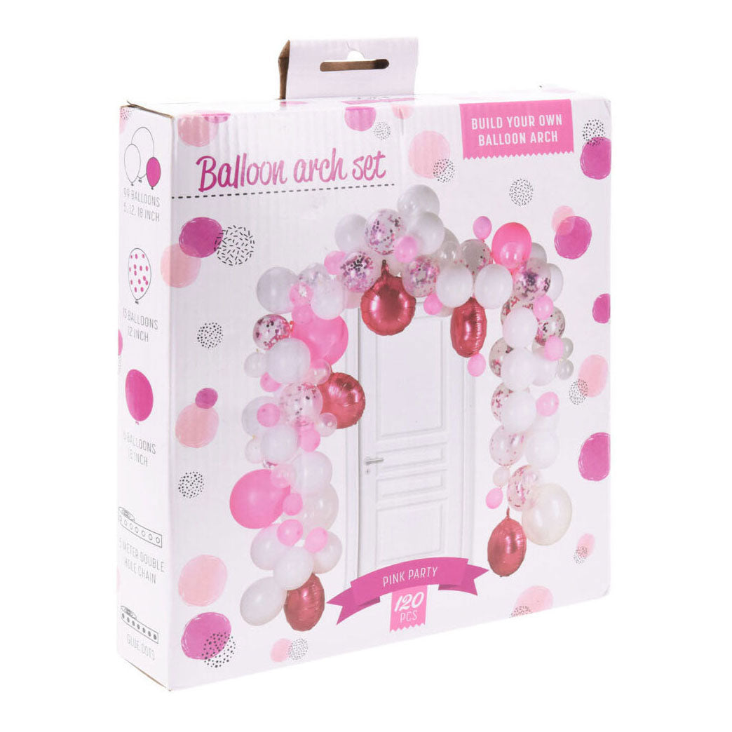 Construisez votre propre arc de ballon set rose, 120dlg.