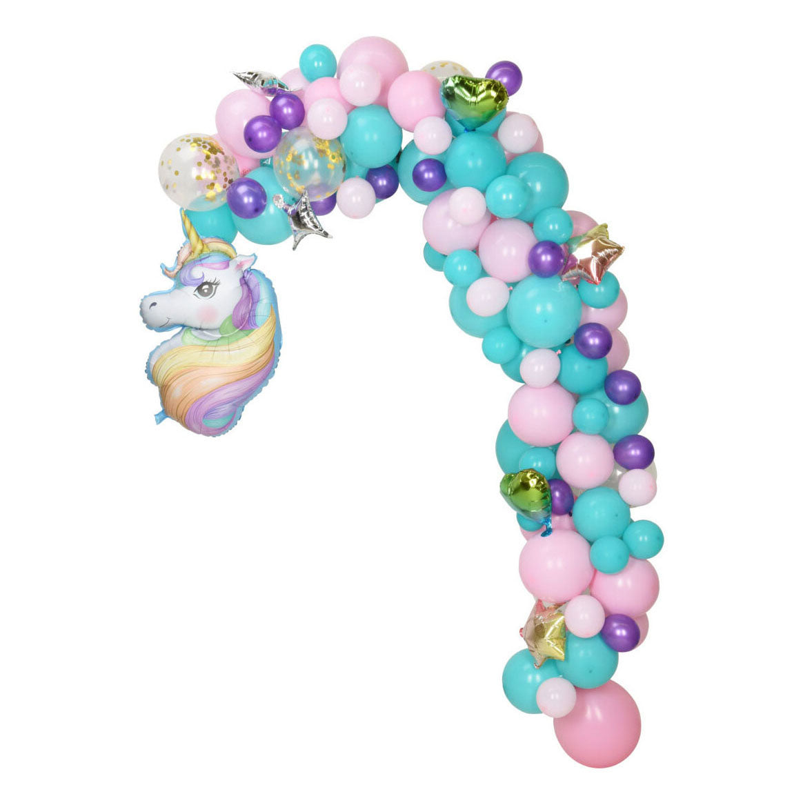 Construisez votre propre ensemble d'arches de ballons licorne, 120 pcs.