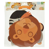 Ensemble de papier masque jungle, 8 pcs.
