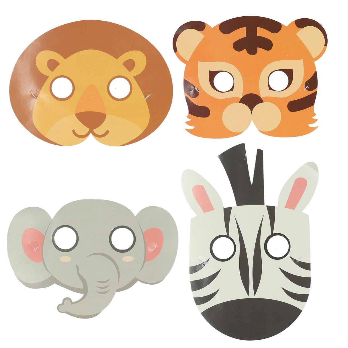 Ensemble de papier masque jungle, 8 pcs.