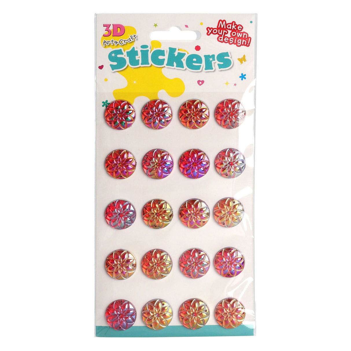 Autocollants motif floral, 20 pcs.