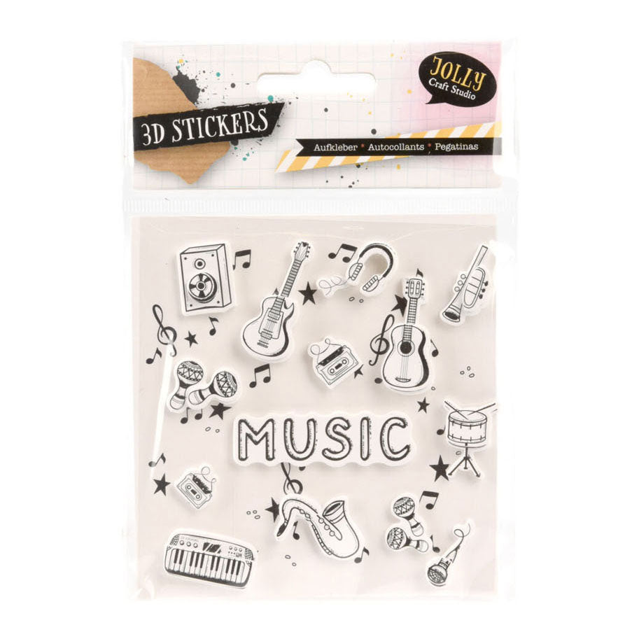 Autocollants conception de musique 3D