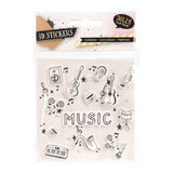 Autocollants conception de musique 3D