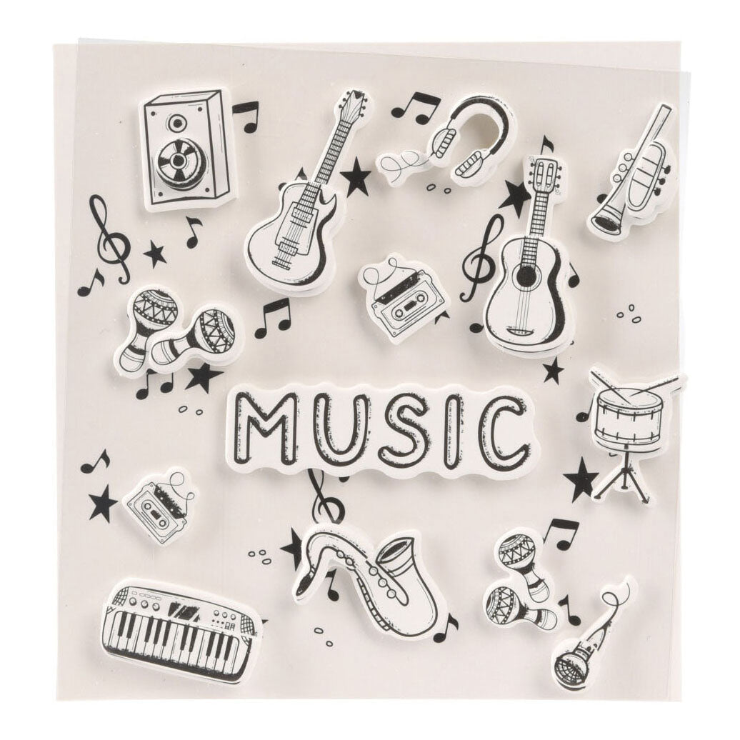Autocollants conception de musique 3D
