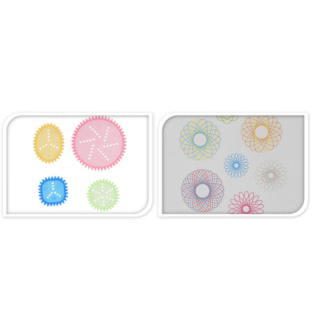 Ensemble de spirographe en spirale de dessin