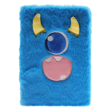 Koopman carnet peluche monstre multicolore pour enfants et écriture créative.
