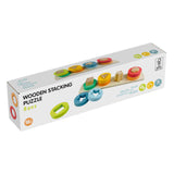 Koopman puzzle à empiler en bois jouets éducatifs avec formes, 9 pièces multicolores.