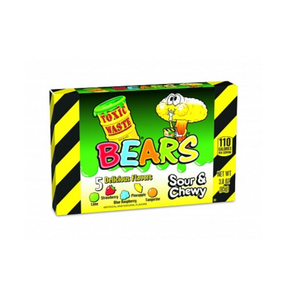Boîte de théâtre d'oursons gommeux déchets toxiques (12x 85gr)