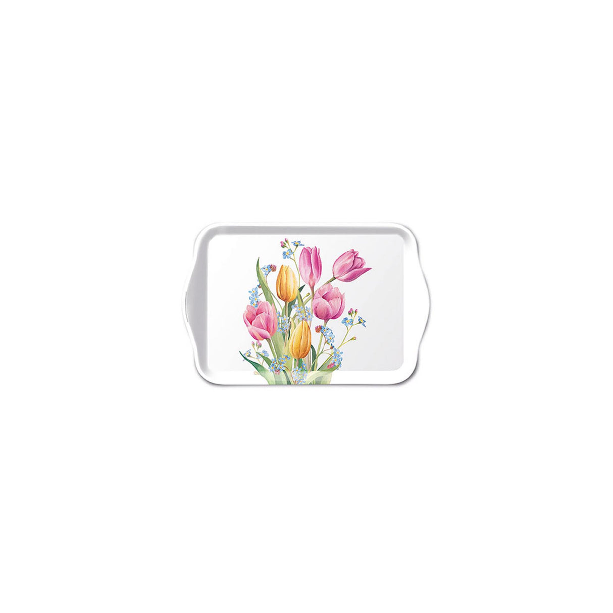 Plateau Ambiente bouquet de tulipes 13x21cm
