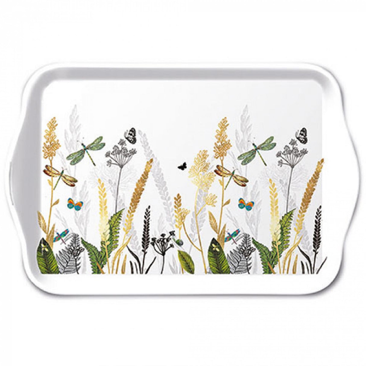 Plateau Ambiente fleurs ornementales 13x21cm