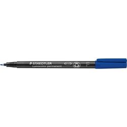 Staedtler viltstift lumocolor 318 permanent f blauw - 10 stuks