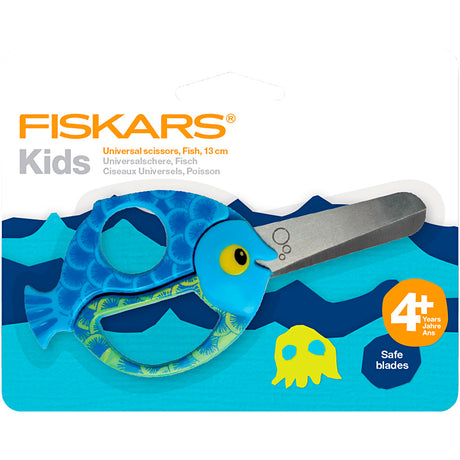 Creativ company fiskars ciseaux pour enfants avec motif animal, poisson, L : 13 cm, 1 pièce