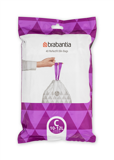 Brabantia sacs poubelles perfectfit 10-12 litres c distributeur pack 40 sacs