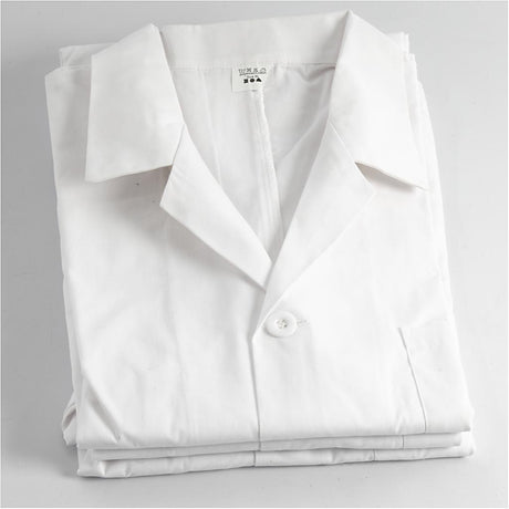 Manteau anti-poussière Creativ Company, L : 78 cm, taille small, longueur des manches 58 cm, blanc, 1 pièce