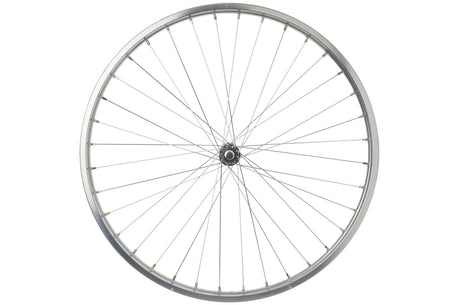 Roue avant Cordo 26x1 3 8 22-590 axe plein acier inoxydable rayon chrome