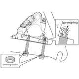 Boulon de fixation d'étrier Shimano type C pour support arrière plat