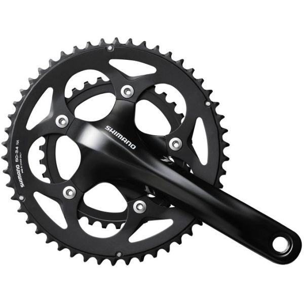 Pédalier Shimano 2 x 10 vitesses route fc-rs400 - 175 50-34 axe creux - noir