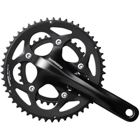 Shimano Crankset 2 x 10 Speed Road FC-RS400 175 50-34 Holle comme noir