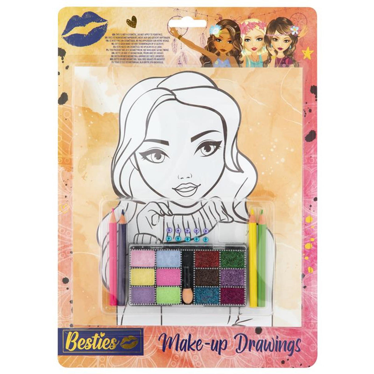 Dessins de maquillage des besties du groupe d'artisanat créatif a4