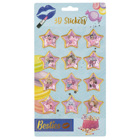 Feuille d’autocollants 3D Besties