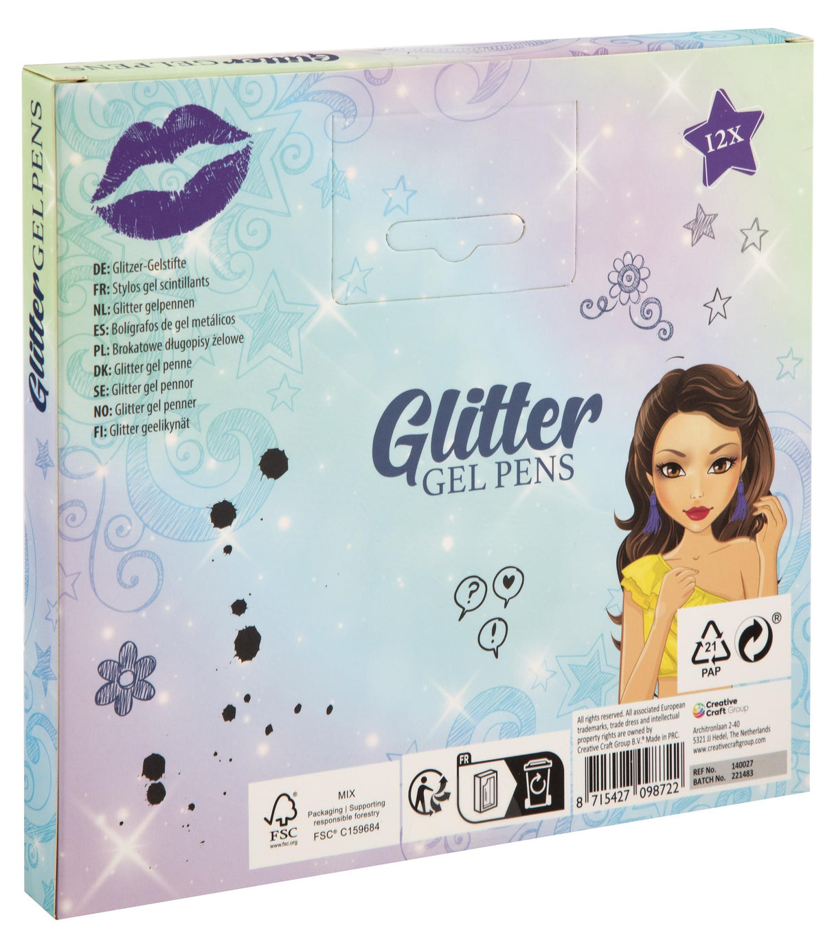 Besties Glittergelpennen, 12e.