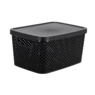 Boîte de rangement avec couvercle 2 assortis | 4 pièces