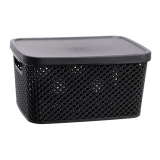 Boîte de rangement avec couvercle 2 assortis | 4 pièces