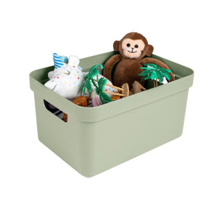Sigma home boîte de rangement 13l vert 350x246x183mm | 3 pièces