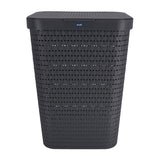 Panier à linge Rotho country 55l anthracite