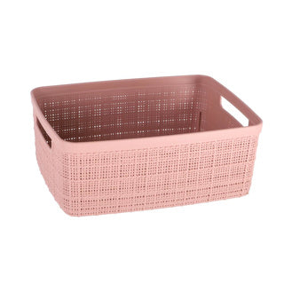 Curver panier de rangement en jute s 5l rose aube | 3 pièces