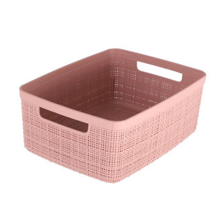 Curver panier de rangement en jute s 5l rose aube | 3 pièces