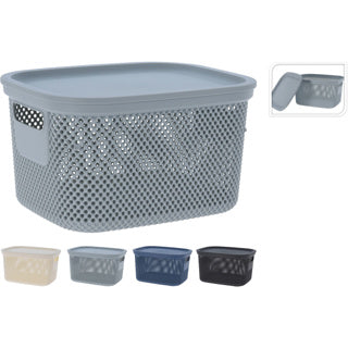Boîte de rangement avec couvercle 6 litres 4 assortis | 2 pièces