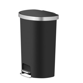 Poubelle à pédale Eko hana 55l noire à roulettes intégrées
