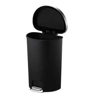 Poubelle à pédale Eko hana 55l noire à roulettes intégrées