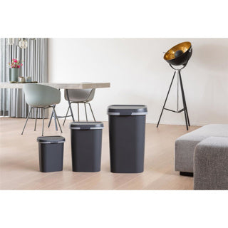 Poubelle Curver Mistral plate 25 litres anthracite