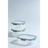 Curver boîte de conservation alimentaire smart fresh eco rectangulaire - 3,5l - bleu transparent