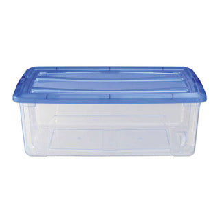 Iris top box boîte de rangement 30l 57,5x39x20,5 cm bleu transparent