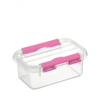 Sunware q-line fun boîte de rangement pour pâtisserie 0,5l rose transparent | 3 pièces
