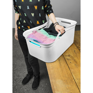 Rotho panier à linge flexible brisen 41 l blanc