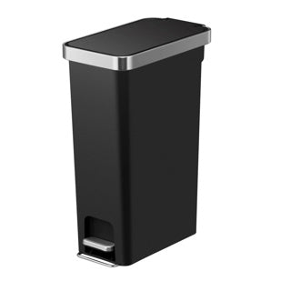Eko hana poubelle à pédale 40l noir slim