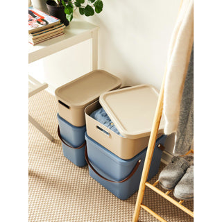 Boîte de rangement décorative albula light 20 l bleu horizon