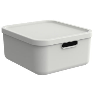 Rotho boîte de rangement décoration albula light 20 l gui blanc