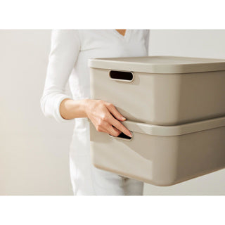 Rotho albula boîte de rangement décoration 20l cappuccino