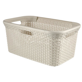 Panier à linge style Curver 45l ivoire