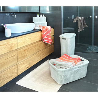 Panier à linge style Curver 45l ivoire